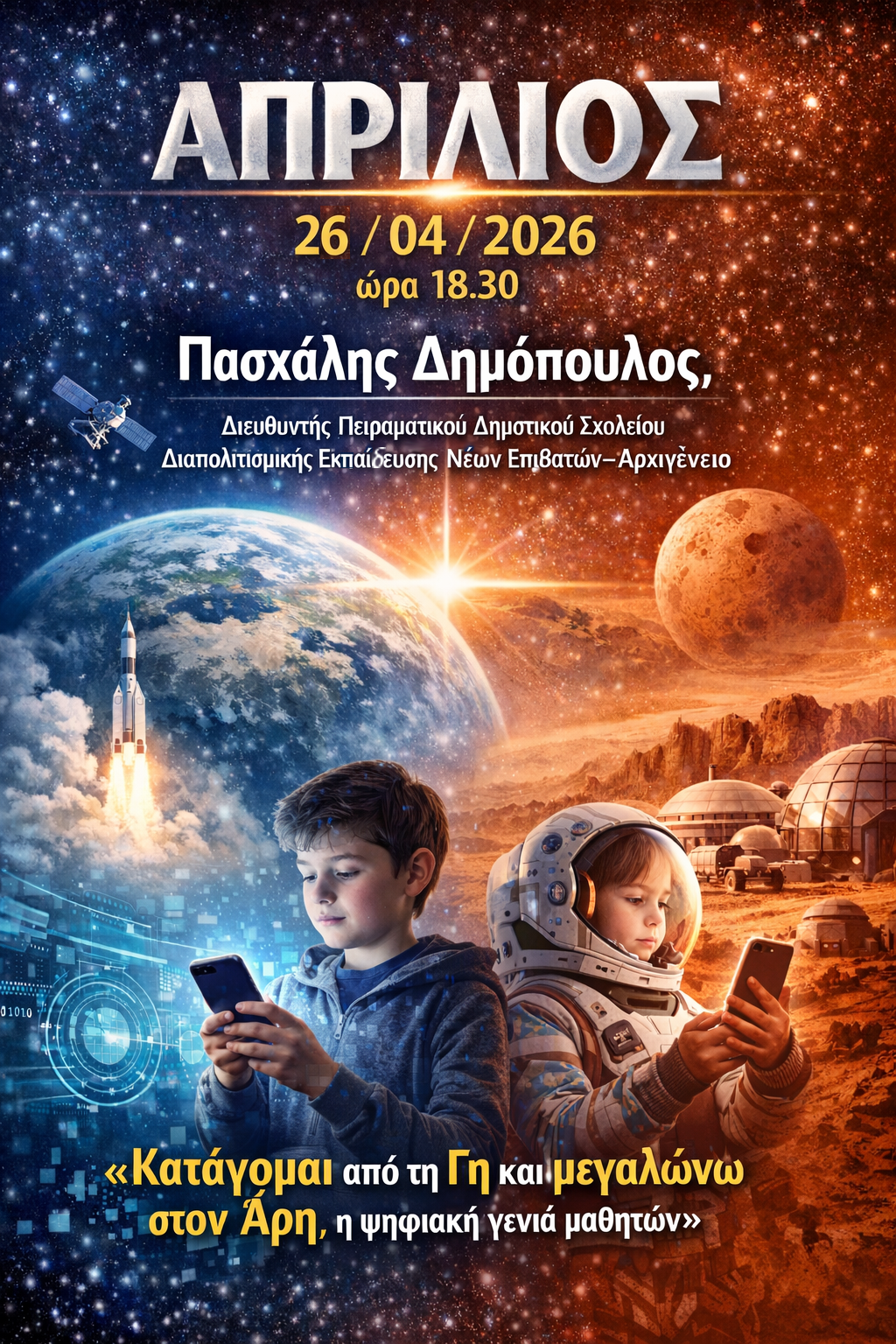 Απρίλιος  Μαθαίνουμε στον Άρη